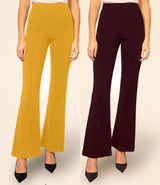 Pretty Graceful  Bellbottom Pants For Women