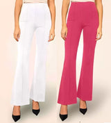 Pretty Graceful  Bellbottom Pants For Women