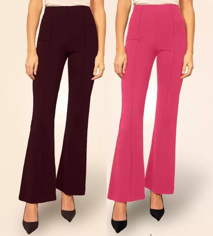 Pretty Graceful  Bellbottom Pants For Women