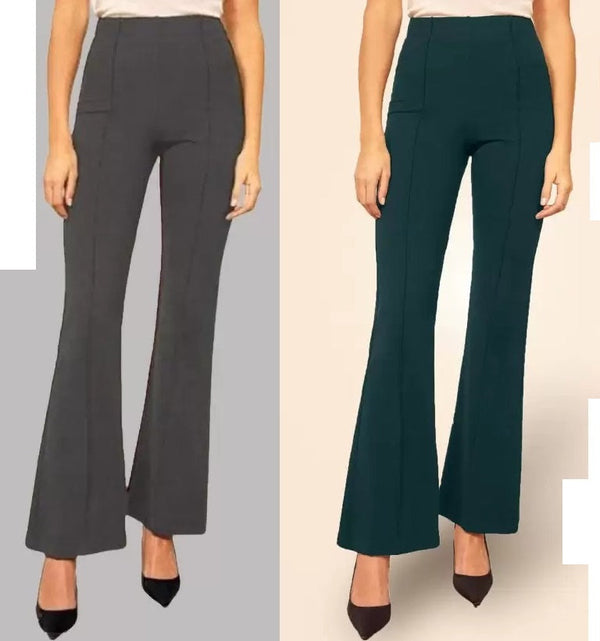 Pretty Graceful  Bellbottom Pants For Women