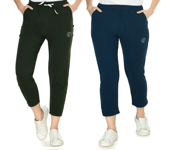 Women's Solid Beautiful Track Pants Pack of 2 for Women and Girls, Perfect for Workouts and Casual Wear