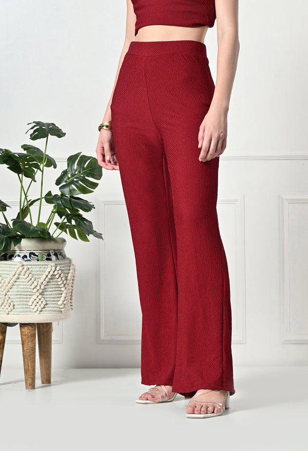 Trendy Glamorous Women  Maroon Trousers