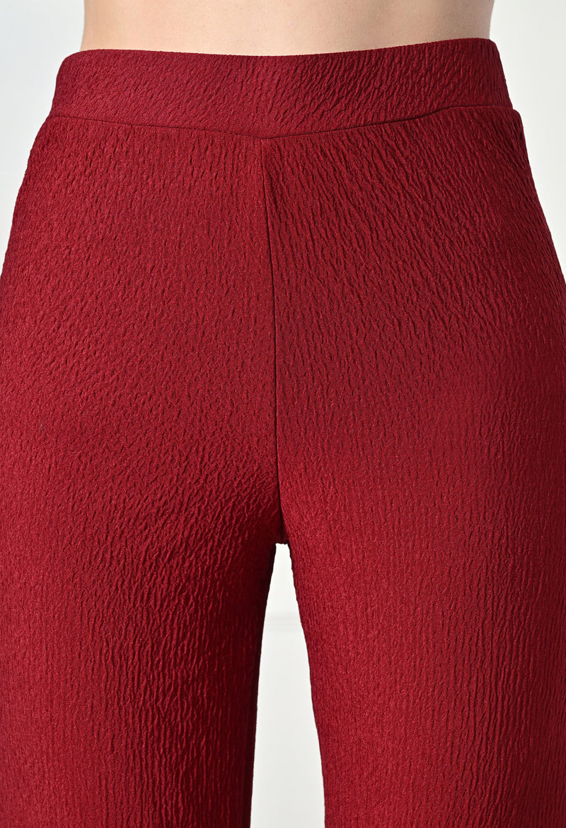 Trendy Glamorous Women  Maroon Trousers