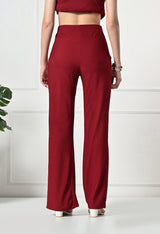 Trendy Glamorous Women  Maroon Trousers