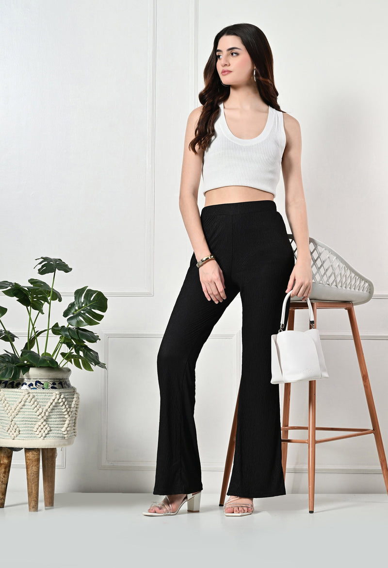 Trendy Glamorous Women  Black Trousers