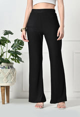 Trendy Glamorous Women  Black Trousers