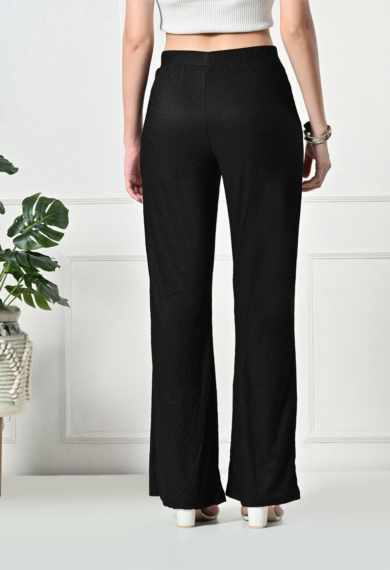 Trendy Glamorous Women  Black Trousers