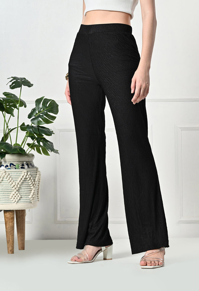 Trendy Glamorous Women  Black Trousers