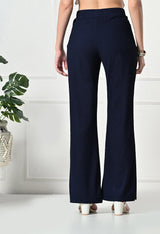 Trendy Glamorous Women  Navy Blue Trousers