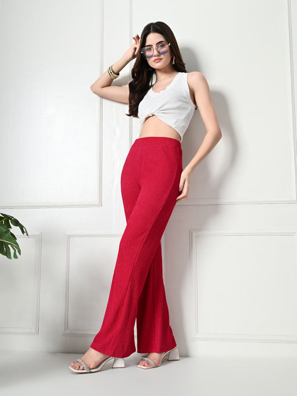 Trendy Glamorous Women  Pink Trousers