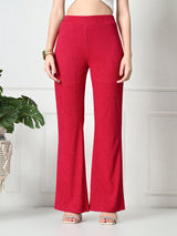 Trendy Glamorous Women  Pink Trousers