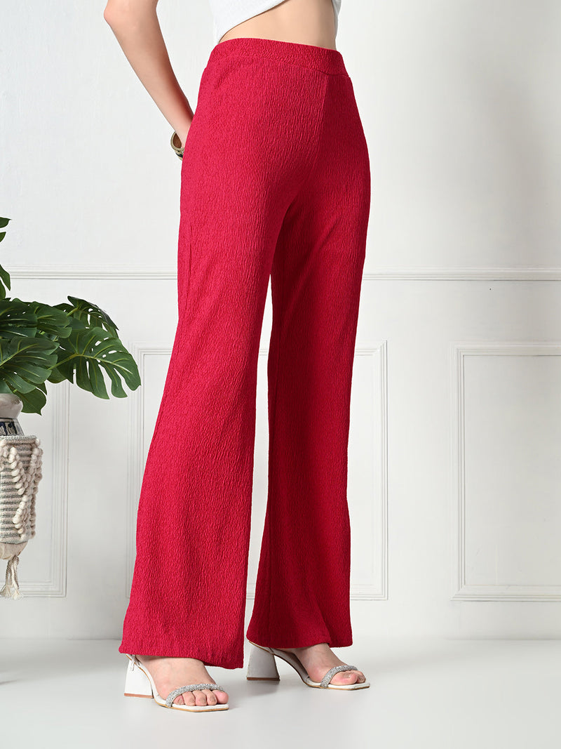 Trendy Glamorous Women  Pink Trousers