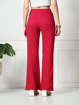 Trendy Glamorous Women  Pink Trousers