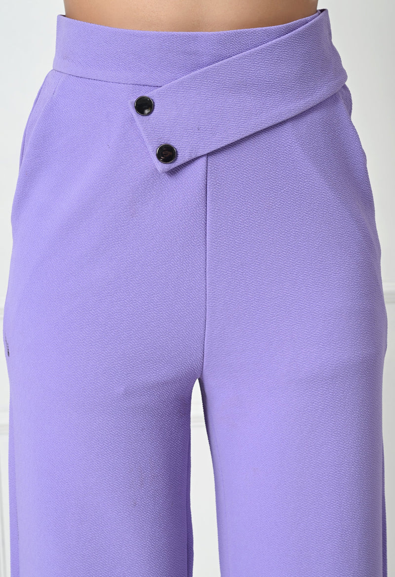 Comfy Elegant Women Lavender Trousers