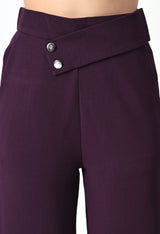 Comfy Elegant Women Brown Trousers