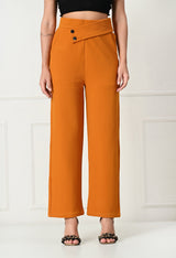 Comfy Elegant Women Mustard Trousers