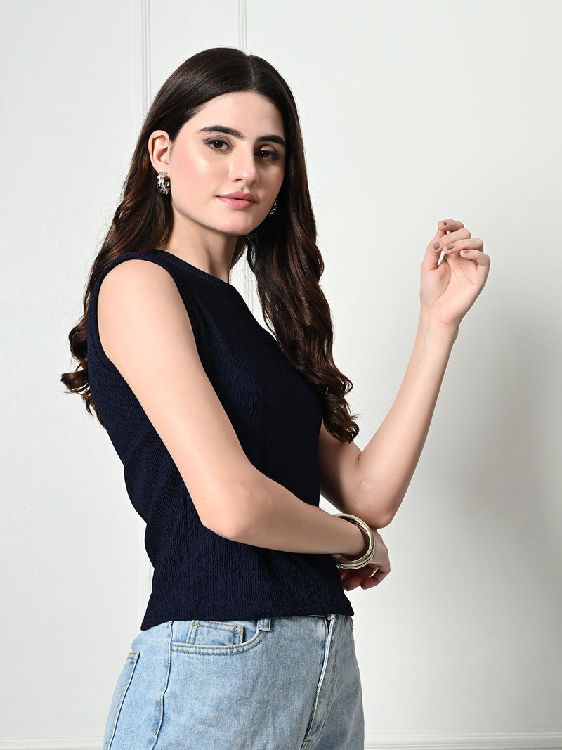 Stylish Glamorous Girls and Womens  Navy Blue Tops