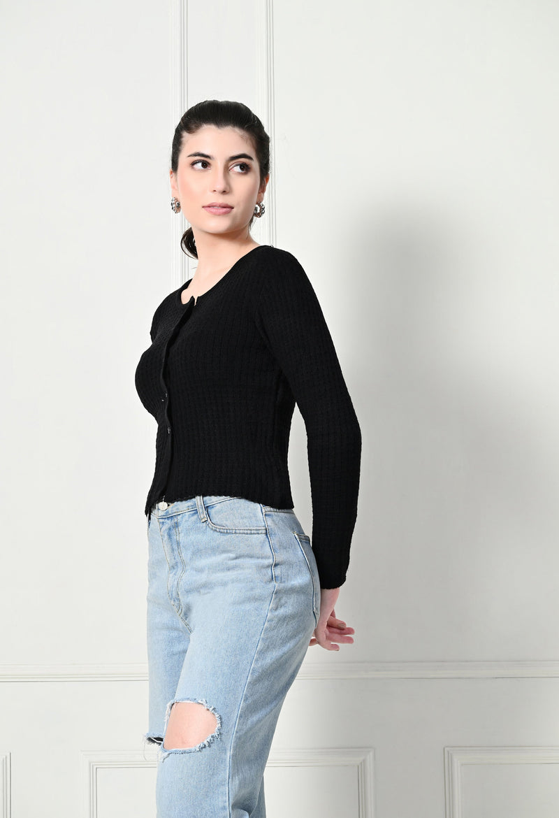 Pretty Feminine Women’s Wool Blend Sweater – Elegant and Cozy Winter Essential