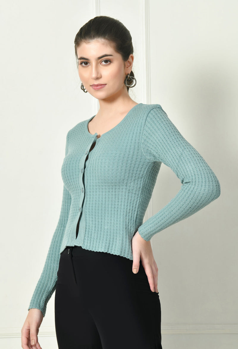 Pretty Feminine Women’s Wool Blend Sweater – Elegant and Cozy Winter Essential