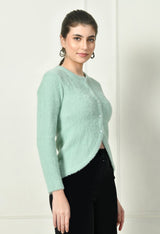 Comfy Fashionista Women’s Furry Wool Blend Sweater – Luxuriously Soft and Warm for Winter