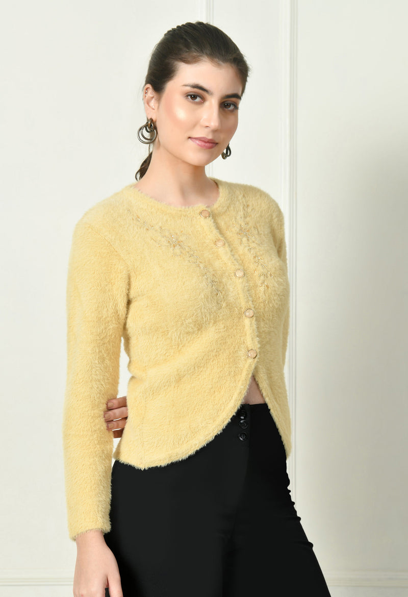 Comfy Fashionista Women’s Furry Wool Blend Sweater – Luxuriously Soft and Warm for Winter