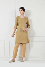 Women Self Design cotton  Straight Kurta