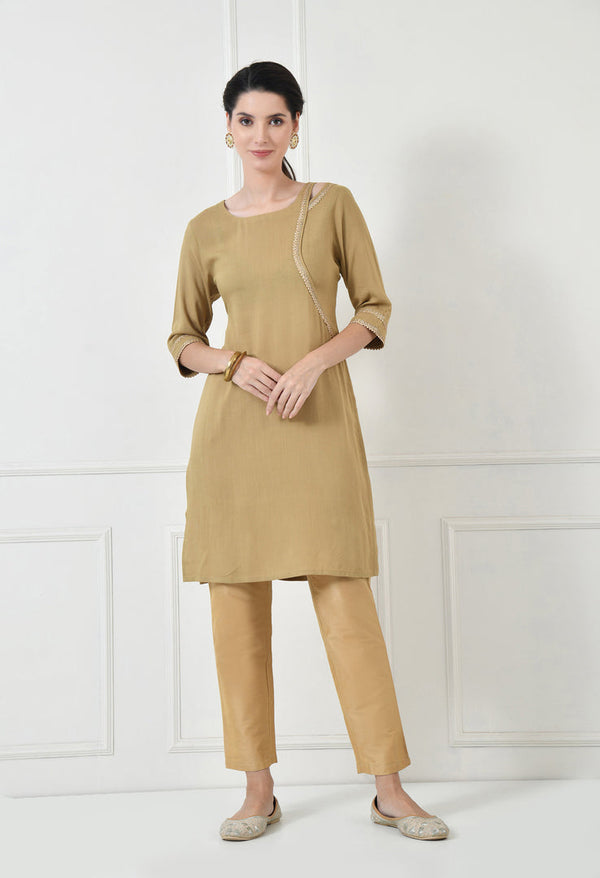 Women Self Design cotton  Straight Kurta