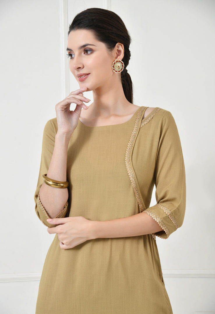 Women Self Design cotton  Straight Kurta