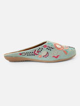 Pairs4U Pista Canvas Upper Flats with Embroidered For Womens