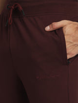 Stitch Hub Wine Loop knit Joggers for Men