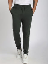 Stitch Hub Olive Loop knit Joggers for Men