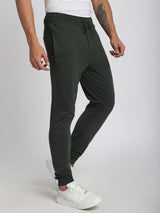 Stitch Hub Olive Loop knit Joggers for Men