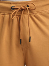 Stitch Hub Tan Loop knit Joggers for Men