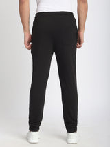 Stitch Hub Black Loop knit Joggers for Men