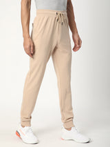 Stitch Hub Beige Loop knit Joggers for Men