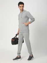 Stitch Hub Grey Loop knit Joggers for Men