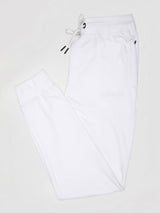 Stitch Hub White Loop knit Joggers for Men