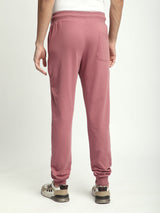 Stitch Hub Rose Pink Loop knit Joggers for Men