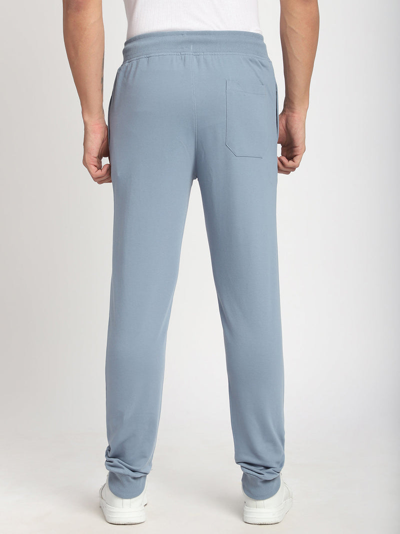 Stitch Hub Blue Loop knit Joggers for Men