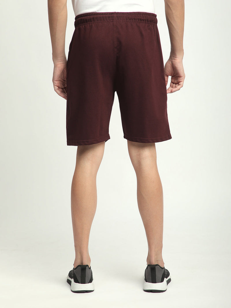 Stitch Hub Wine Loop knit Shorts for Men