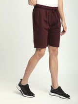 Stitch Hub Wine Loop knit Shorts for Men