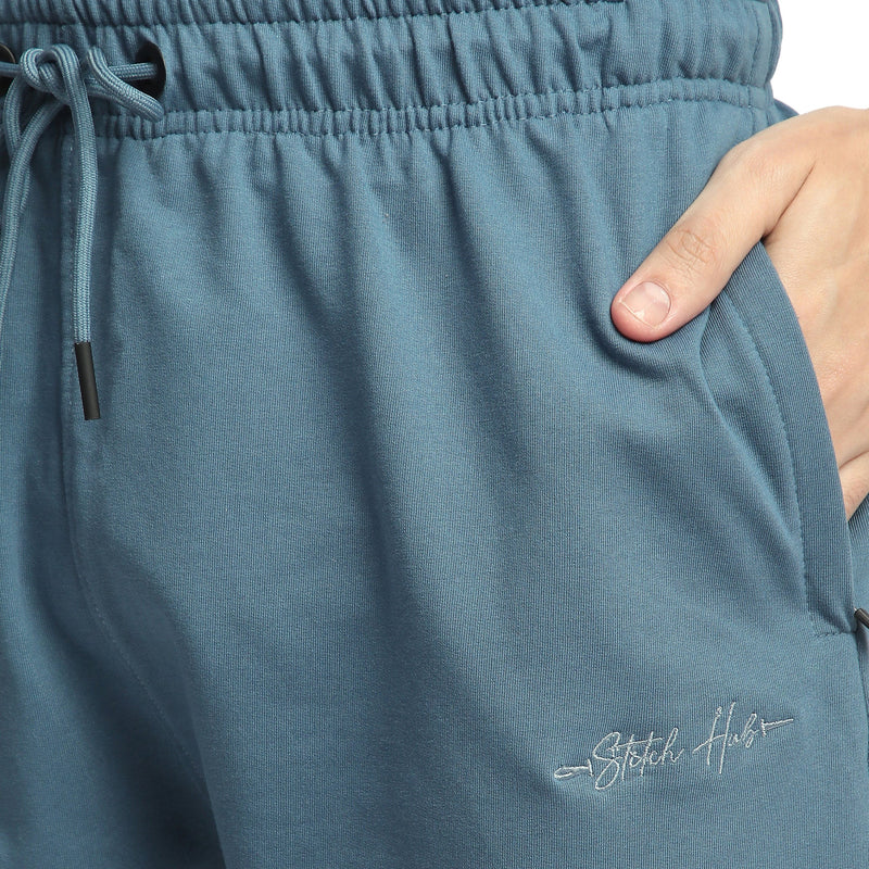 Stitch Hub Denim Loop knit Shorts for Men