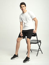 Stitch Hub Black Loop knit Shorts for Men