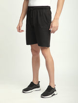 Stitch Hub Black Loop knit Shorts for Men