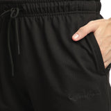 Stitch Hub Black Loop knit Shorts for Men