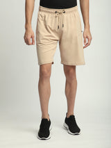 Stitch Hub Beige Loop knit Shorts for Men