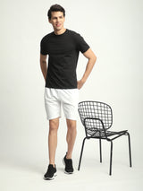 Stitch Hub White Loop knit Shorts for Men