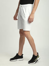 Stitch Hub White Loop knit Shorts for Men