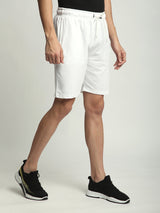 Stitch Hub White Loop knit Shorts for Men