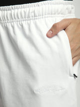 Stitch Hub White Loop knit Shorts for Men